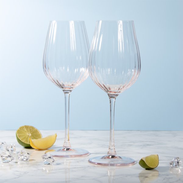 WINE GLASSES -PINK SET 2