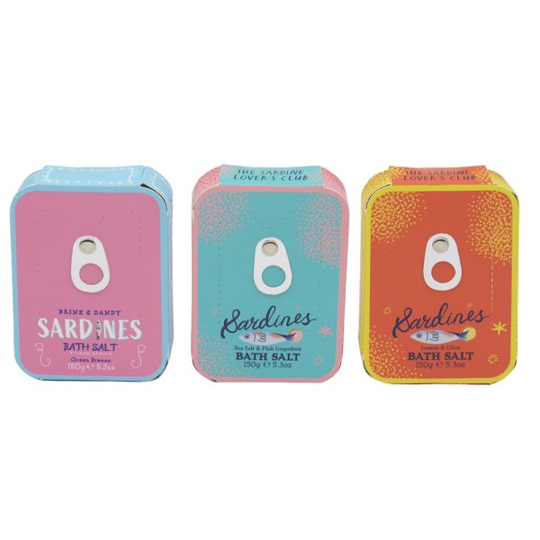 SARDINES BATH SALT 3 ASST