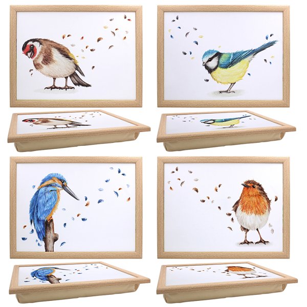 BRITISH BIRDS LAPTRAY 4 ASST