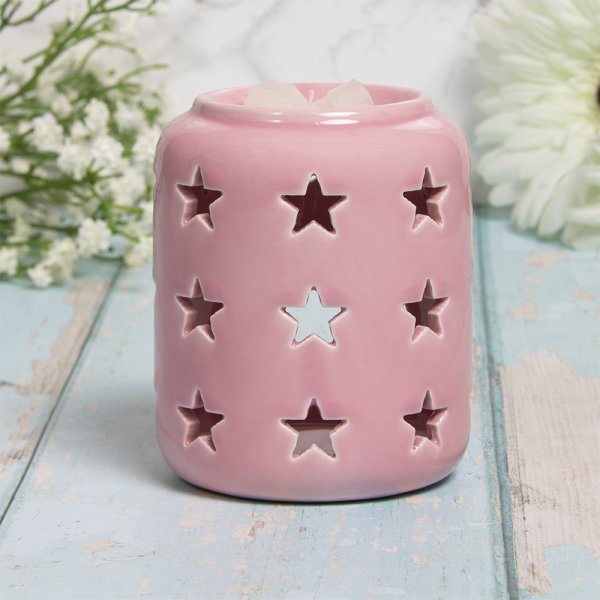 Pink Stars Candle Wax Warmer