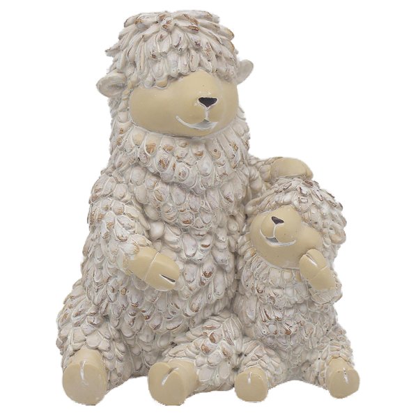 SHAGGY SHEEP WITH LAMB