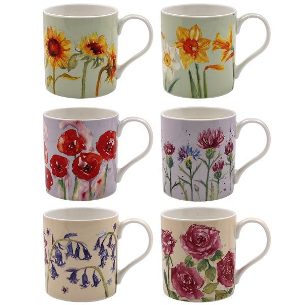 FLORAL MUG 6 ASST
