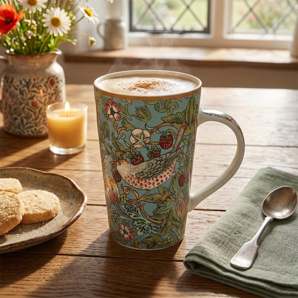 STRAWBERRY THIEF LATTE MUG