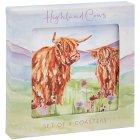 HIGHLAND COW COASTERS SET 4