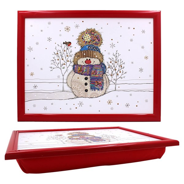 BUG ART SNOWMAN LAPTRAY