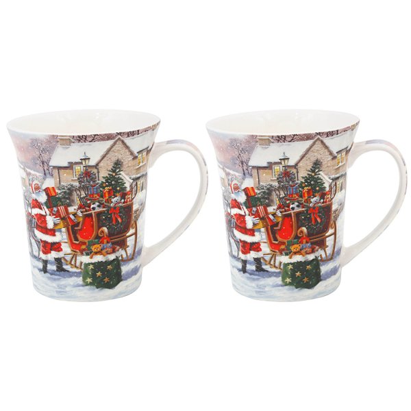 SANTA MUGS 2 SET