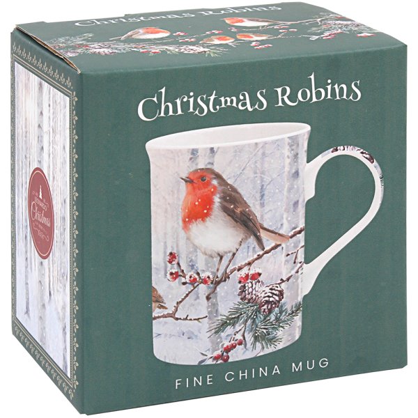 CHRISTMAS ROBINS MUG