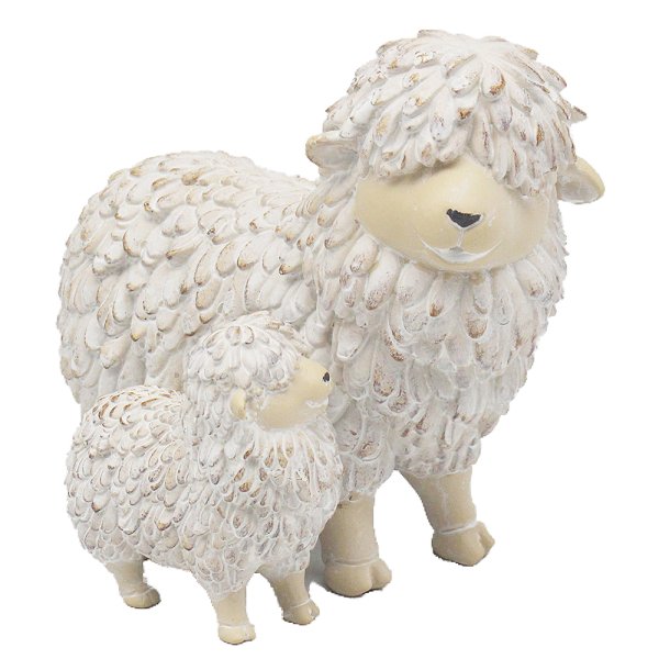 SHAGGY SHEEP WITH LAMB