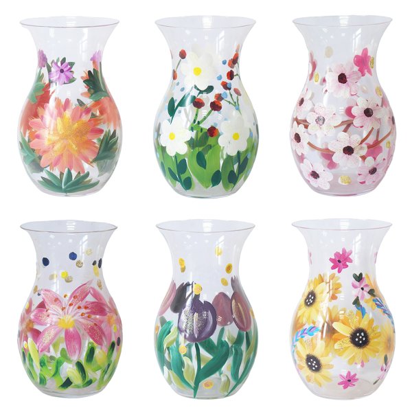 HANDPAINTED VASE 6 ASST