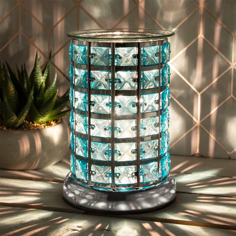 DESIRE AROMA LAMP SILVER&TEAL Lesser & Pavey