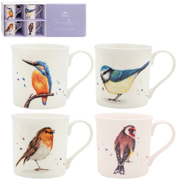 BRITISH BIRDS MUGS SET 4