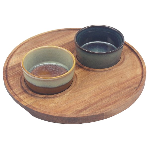 SNACK DISHES ON TRAY SET 2