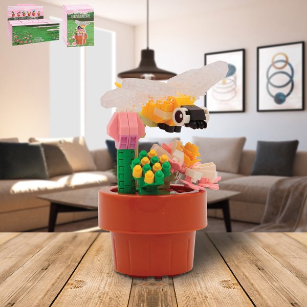 MINIBRICKS FLOWER WITH DRAGFLY