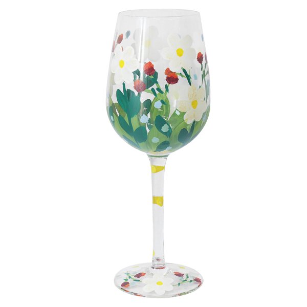 DAISIES WINE GLASS