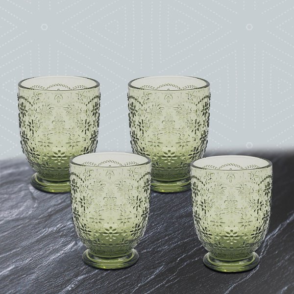 OLIVE TUMBLER GLASS S4