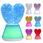 GLITTER HEART LAMP