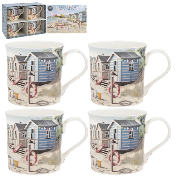 SANDY BEACH MUGS S4