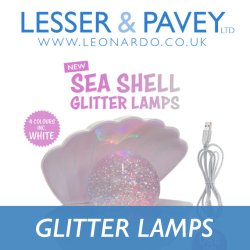 Pre-order our Sea Shell Glitter Lamps