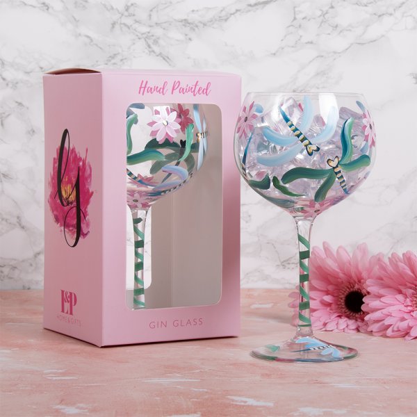 DRAGONFLIES GIN GLASS