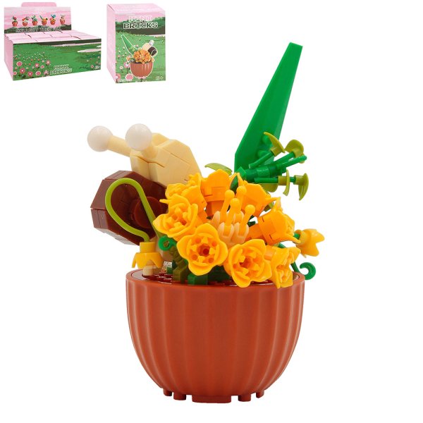 MINIBRICKS FLOWERS WITH SNAIL