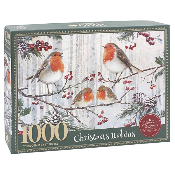 XMAS ROBINS WOODEN PUZZLE