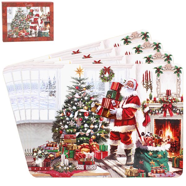 SANTA PLACEMATS SET 4