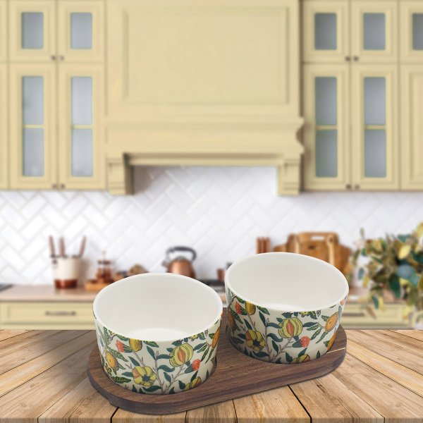 FRUITS SNACK BOWLS WOODEN TRAY