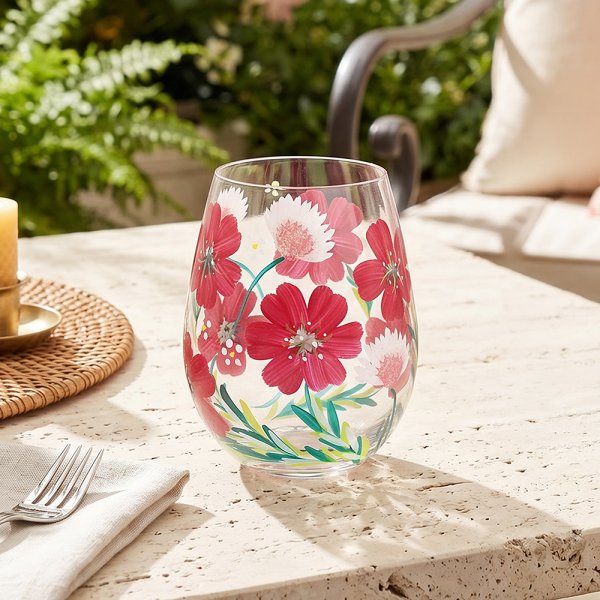 POPPIES STEMLESS GLASS