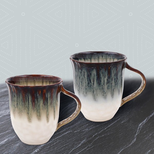 REACTIVE GLAZE MUGS SET OF 2