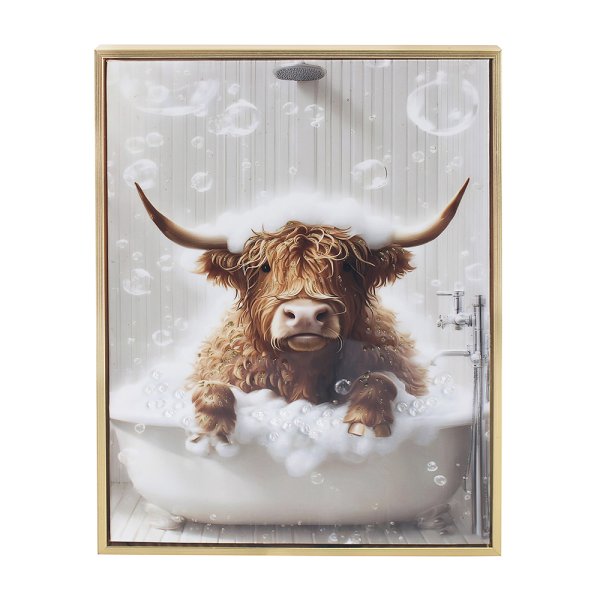 HIGHLAND COW BATH WALL ART