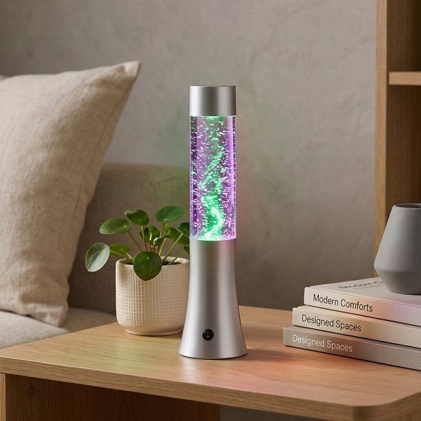 GLITTER LAMP SILVER