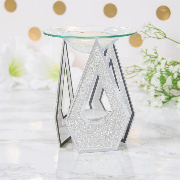 WAX/OIL WARMER WHITE GLITTER