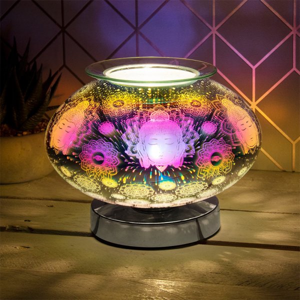 3D Oval Supernova Silver Electric Touch Wax Melt Warmer