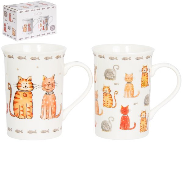 FAITHFUL FRIENDS CAT MUG SET 2