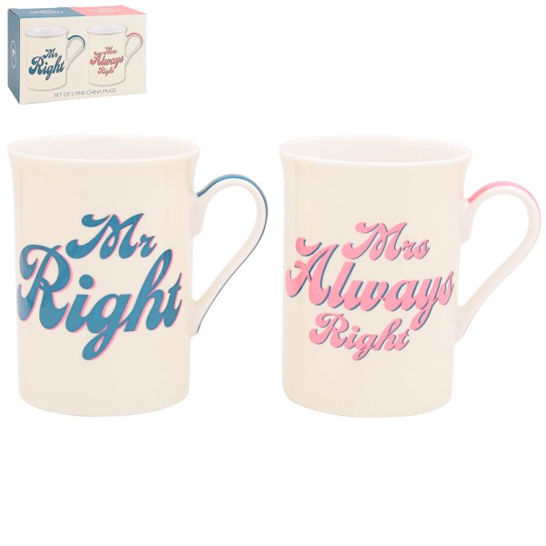 MR RIGHT&MRS ALWAYS RIGHT MUGS