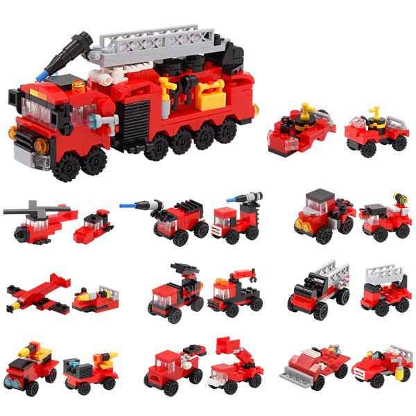 MINI BRICKS FIRE SET OF 10