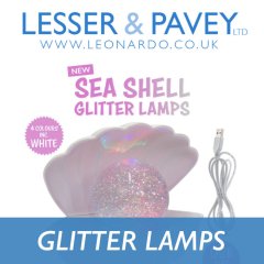 Pre-order our Sea Shell Glitter Lamps