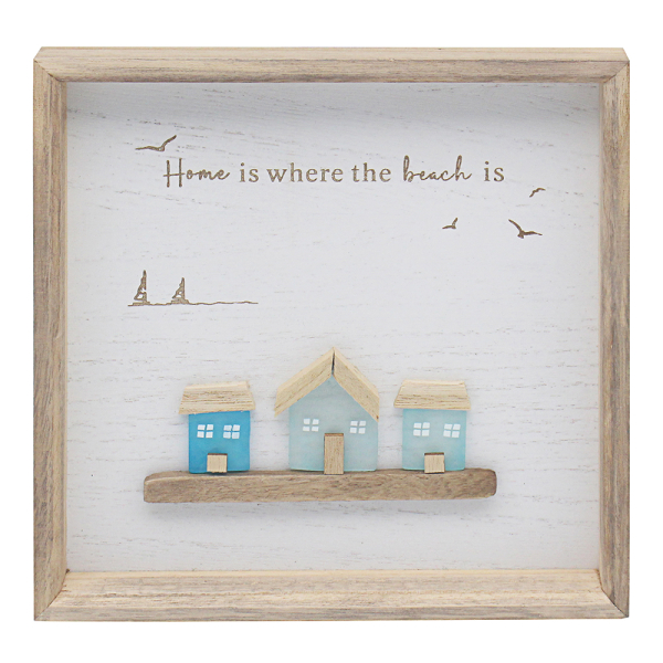 GLASS ART PLAQUE THE BEACH