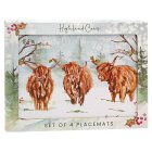 HIGHLAND COW PLACEMATS SET 4