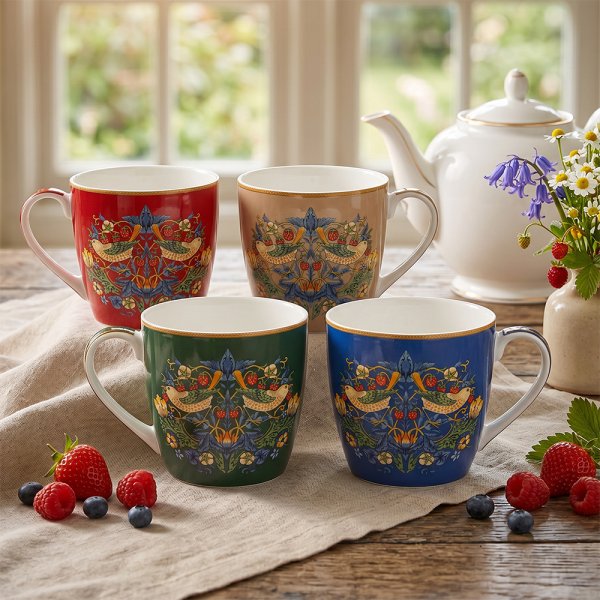 STRAWBERRY THIEF MUG 4ASST