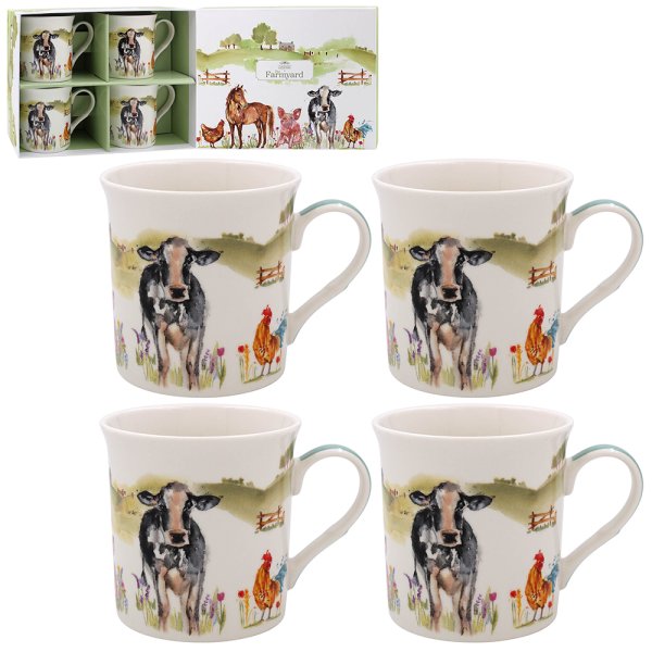 FARMYARD MUGS SET OF 4
