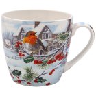 CHRISTMAS ROBINS BREAKFAST MUG
