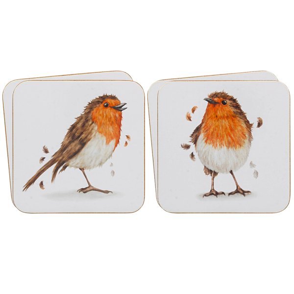 ROBINS COASTERS SET4 2 ASST
