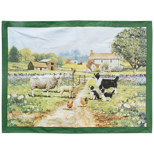 COLLIE & SHEEP TEA TOWEL