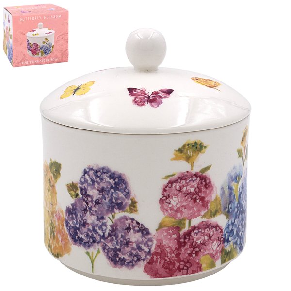 BUTTERFLY BLOSSOM SUGAR BOWL