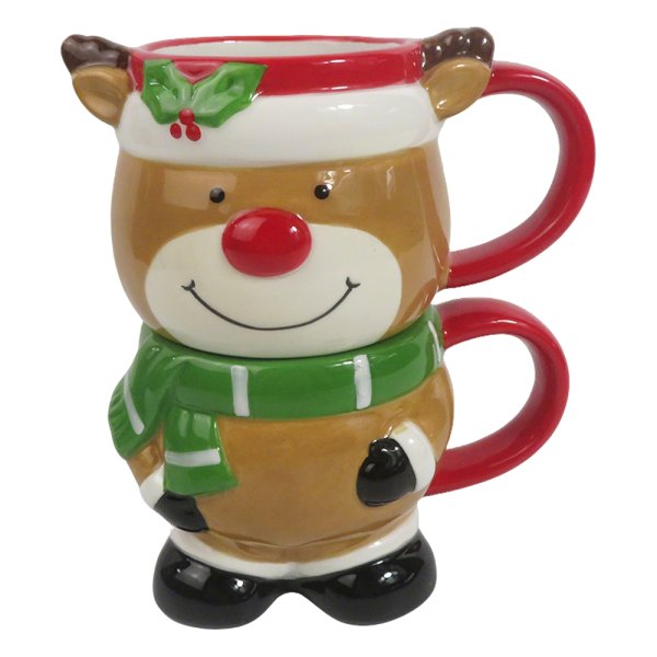 REINDEER STACKING MUGS