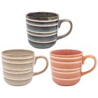 REACTIVE GLAZE MUG 3 ASST