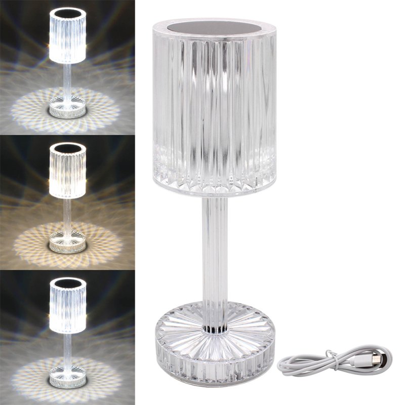CRYSTAL TOUCH LAMP 3 COLOURS Lesser & Pavey