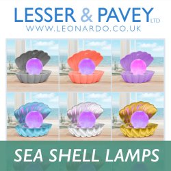 Sea Shell Glitter Lamps and More Arriving