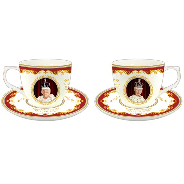 CHARLES III & CAMILLA CUP&SAUC